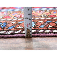 Load image into Gallery viewer, 8&#39;9&quot;x10&#39;5&quot; Lichen Blue, Multiple Borders, Compartmentation Design, Turkish Knot Geometric Pattern, Hand Knotted Small Animals And Birds Figurines, Shiny Wool, Oriental Rug FWR521862