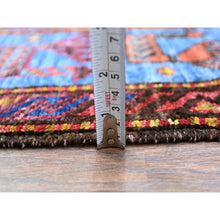 Load image into Gallery viewer, 6&#39;x7&#39;8&quot; Pepper White And Atlassian Blue Border, Shiny Wool, Turkish Knot With Small Birds Figurines, Hand Knotted Oriental Rug FWR521898