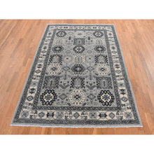 Load image into Gallery viewer, 6&#39;2&quot;x9&#39;2&quot; Medium Gray, Pure Wool, Hand Knotted, Peshawar With Karajeh Design, Oriental Rug FWR522006