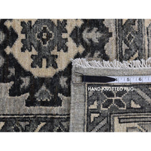 Load image into Gallery viewer, 6&#39;2&quot;x9&#39;2&quot; Medium Gray, Pure Wool, Hand Knotted, Peshawar With Karajeh Design, Oriental Rug FWR522006