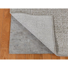 Load image into Gallery viewer, 5&#39;9&quot;x9&#39; Dorian Gray, Wool And Plant Based Silk, Fine Jacquard Hand Loomed, Tone On Tone, Oriental Rug FWR522018