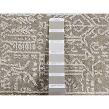 Load image into Gallery viewer, 5&#39;9&quot;x9&#39; Dorian Gray, Wool And Plant Based Silk, Fine Jacquard Hand Loomed, Tone On Tone, Oriental Rug FWR522018