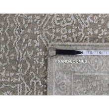 Load image into Gallery viewer, 5&#39;9&quot;x9&#39; Dorian Gray, Wool And Plant Based Silk, Fine Jacquard Hand Loomed, Tone On Tone, Oriental Rug FWR522018