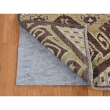 Load image into Gallery viewer, 8&#39;1&quot;x10&#39; Bistre Brown, Ikat Tribal And Geometric Design, Pure Wool, Hand Knotted, Oriental Rug FWR522042