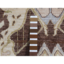 Load image into Gallery viewer, 8&#39;1&quot;x10&#39; Bistre Brown, Ikat Tribal And Geometric Design, Pure Wool, Hand Knotted, Oriental Rug FWR522042