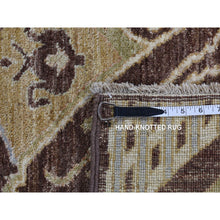Load image into Gallery viewer, 8&#39;1&quot;x10&#39; Bistre Brown, Ikat Tribal And Geometric Design, Pure Wool, Hand Knotted, Oriental Rug FWR522042