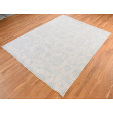 Load image into Gallery viewer, 8&#39;x10&#39;1&quot; Rose White, Tone On Tone, Soft Colors, Peshawar With Oushak Damask Borderless Scroll Design, Pure Wool, Hand Knotted, Oriental Rug FWR522054