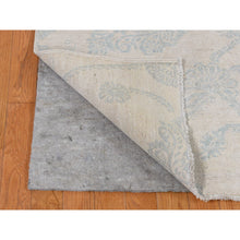 Load image into Gallery viewer, 8&#39;x10&#39;1&quot; Rose White, Tone On Tone, Soft Colors, Peshawar With Oushak Damask Borderless Scroll Design, Pure Wool, Hand Knotted, Oriental Rug FWR522054