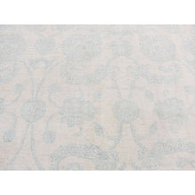 Load image into Gallery viewer, 8&#39;x10&#39;1&quot; Rose White, Tone On Tone, Soft Colors, Peshawar With Oushak Damask Borderless Scroll Design, Pure Wool, Hand Knotted, Oriental Rug FWR522054