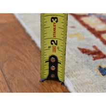 Load image into Gallery viewer, 7&#39;9&quot;x9&#39;9&quot; Parchment White, Peshawar With Large Elements Mahal Design, Hand Knotted, Pure Wool, Oriental Rug FWR522060