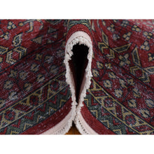 Load image into Gallery viewer, 6&#39;1&quot;x9&#39; Vermilion Red, Vintage Look Mamluk, Zero Pile, Shaved Down, Worn And Distressed Wool, Hand Knotted, Oriental Rug FWR522072