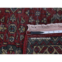Load image into Gallery viewer, 6&#39;1&quot;x9&#39; Vermilion Red, Vintage Look Mamluk, Zero Pile, Shaved Down, Worn And Distressed Wool, Hand Knotted, Oriental Rug FWR522072