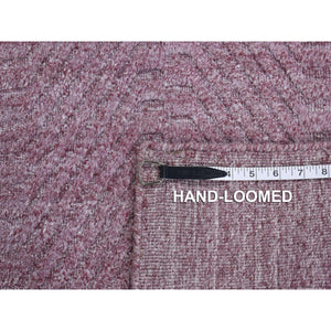 8'x10'1" Liserian Purple, Hand Loomed, Pure Wool, Tone on Tone, Oriental Rug FWR522120
