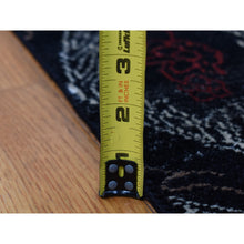 Load image into Gallery viewer, 8&#39;1&quot;x10&#39; Neutral Black, Modern Paisley And Flower Mughal Influence Design, Hand Knotted, Pure Wool, Oriental Rug FWR522174