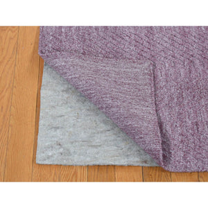 8'x10' Liserian Purple, Hand Loomed, Pure Wool, Tone on Tone, Oriental Rug FWR522186