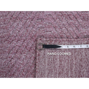 8'x10' Liserian Purple, Hand Loomed, Pure Wool, Tone on Tone, Oriental Rug FWR522186