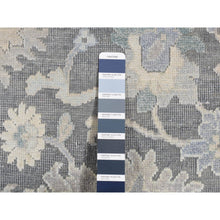 Load image into Gallery viewer, 8&#39;1&quot;x10&#39; Battleship Gray, Hand Knotted, Oushak Influence, Pure Silk With Textured Wool, Oriental Rug FWR522222