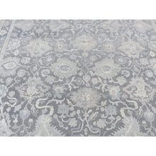 Load image into Gallery viewer, 8&#39;1&quot;x10&#39; Battleship Gray, Hand Knotted, Oushak Influence, Pure Silk With Textured Wool, Oriental Rug FWR522222