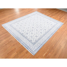 Load image into Gallery viewer, 8&#39;1&quot;x10&#39;2&quot; Ivory, Agra Mughal Dynasty Design, Cotton, Hand Knotted, Oriental Rug FWR522246