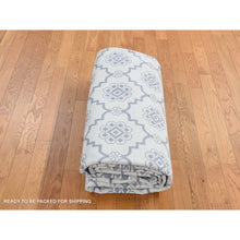 Load image into Gallery viewer, 8&#39;1&quot;x10&#39;2&quot; Ivory, Agra Mughal Dynasty Design, Cotton, Hand Knotted, Oriental Rug FWR522246