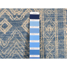 Load image into Gallery viewer, 7&#39;10&quot;x9&#39;8&quot; Medium Sapphire Blue, Pure Wool, Fine Peshawar With Intricate Geometric Motifs, Hand Knotted, Oriental Rug FWR522252