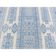Load image into Gallery viewer, 7&#39;10&quot;x9&#39;8&quot; Medium Sapphire Blue, Pure Wool, Fine Peshawar With Intricate Geometric Motifs, Hand Knotted, Oriental Rug FWR522252