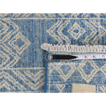 Load image into Gallery viewer, 7&#39;10&quot;x9&#39;8&quot; Medium Sapphire Blue, Pure Wool, Fine Peshawar With Intricate Geometric Motifs, Hand Knotted, Oriental Rug FWR522252