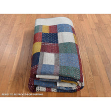 Load image into Gallery viewer, 8&#39;3&quot;x9&#39;9&quot; Cream Color, Persian, Wool, Hand Made, Lori Buft Gabbeh Patchwork Design, Oriental Rug FWR522264