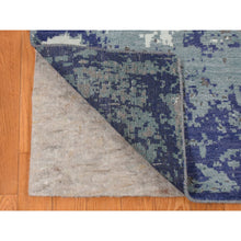 Load image into Gallery viewer, 7&#39;10&quot;x10&#39; Ultra Violet Purple, Hand Knotted, Abstract Galaxy Design, Wool And Silk, Oriental Rug FWR522270