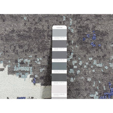 Load image into Gallery viewer, 7&#39;10&quot;x10&#39; Ultra Violet Purple, Hand Knotted, Abstract Galaxy Design, Wool And Silk, Oriental Rug FWR522270