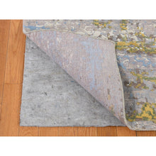 Load image into Gallery viewer, 8&#39;1&quot;x10&#39;1&quot; Rice White, Colorful Wool And Pure Silk, Erased Roman Mosaic Design, Hand Knotted, Oriental Rug FWR522282