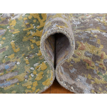 Load image into Gallery viewer, 8&#39;1&quot;x10&#39;1&quot; Rice White, Colorful Wool And Pure Silk, Erased Roman Mosaic Design, Hand Knotted, Oriental Rug FWR522282