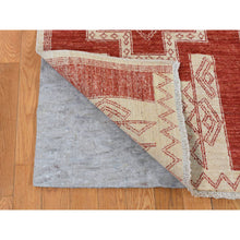 Load image into Gallery viewer, 8&#39;1&quot;x10&#39; Fire Brick Red, Pure Wool, Hand Knotted, Peshawar With Intricate Geometric Motifs, Oriental Rug FWR522288
