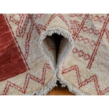 Load image into Gallery viewer, 8&#39;1&quot;x10&#39; Fire Brick Red, Pure Wool, Hand Knotted, Peshawar With Intricate Geometric Motifs, Oriental Rug FWR522288