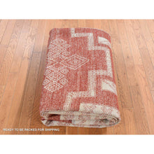 Load image into Gallery viewer, 8&#39;1&quot;x10&#39; Fire Brick Red, Pure Wool, Hand Knotted, Peshawar With Intricate Geometric Motifs, Oriental Rug FWR522288