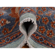 Load image into Gallery viewer, 8&#39;2&#39;&#39;x10&#39; Sage Gray, Peshawar With Antiqued Sultanabad Large Flower Design, Hand Knotted, Soft Wool, Wide Border, Oriental Rug FWR522318