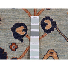 Load image into Gallery viewer, 8&#39;2&#39;&#39;x10&#39; Sage Gray, Peshawar With Antiqued Sultanabad Large Flower Design, Hand Knotted, Soft Wool, Wide Border, Oriental Rug FWR522318