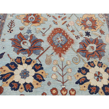 Load image into Gallery viewer, 8&#39;2&#39;&#39;x10&#39; Sage Gray, Peshawar With Antiqued Sultanabad Large Flower Design, Hand Knotted, Soft Wool, Wide Border, Oriental Rug FWR522318
