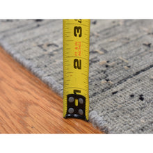 Load image into Gallery viewer, 8&#39;3&quot;x10&#39;1&quot; Carbon Gray, Silk With Textured Wool, Erased Broken Persian Design, Hand Knotted, Oriental Rug FWR522330