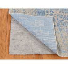 Load image into Gallery viewer, 7&#39;10&quot;x9&#39;9&quot; Sky Blue, Soft Wool, Hand Loomed, Erased Mughal Jewlery Design, Tone on Tone, Oriental Rug FWR522348