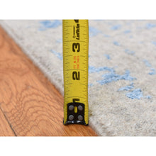 Load image into Gallery viewer, 7&#39;10&quot;x9&#39;9&quot; Sky Blue, Soft Wool, Hand Loomed, Erased Mughal Jewlery Design, Tone On Tone, Oriental Rug FWR522348