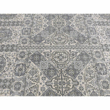 Load image into Gallery viewer, 8&#39;2&quot;x10&#39;5&quot; Nevada Gray, Ottoman Mamluk Crisscross Design, Hand Knotted, Undyed Natural Wool, Oriental Rug FWR522354