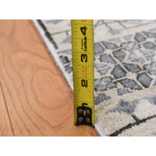 Load image into Gallery viewer, 8&#39;2&quot;x10&#39;5&quot; Nevada Gray, Ottoman Mamluk Crisscross Design, Hand Knotted, Undyed Natural Wool, Oriental Rug FWR522354