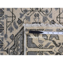 Load image into Gallery viewer, 8&#39;2&quot;x10&#39;5&quot; Nevada Gray, Ottoman Mamluk Crisscross Design, Hand Knotted, Undyed Natural Wool, Oriental Rug FWR522354