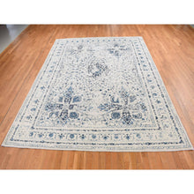 Load image into Gallery viewer, 9&#39;x12&#39;1&quot; Ivory, Modern Broken Design Kashan, Wool And Silk, Hand Knotted, Oriental Rug FWR522372
