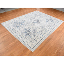 Load image into Gallery viewer, 9&#39;x12&#39;1&quot; Ivory, Modern Broken Design Kashan, Wool And Silk, Hand Knotted, Oriental Rug FWR522372