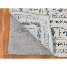 Load image into Gallery viewer, 9&#39;x12&#39;1&quot; Ivory, Modern Broken Design Kashan, Wool And Silk, Hand Knotted, Oriental Rug FWR522372