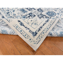 Load image into Gallery viewer, 9&#39;x12&#39;1&quot; Ivory, Modern Broken Design Kashan, Wool And Silk, Hand Knotted, Oriental Rug FWR522372