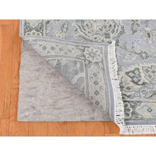 Load image into Gallery viewer, 9&#39;x12&#39; Goose Gray, Tone On Tone, Oushak Design, Silk With Textured Wool, Hand Knotted, Oriental Rug FWR522390