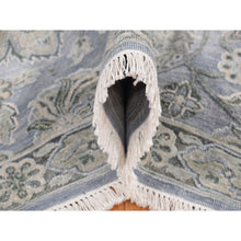 Load image into Gallery viewer, 9&#39;x12&#39; Goose Gray, Tone On Tone, Oushak Design, Silk With Textured Wool, Hand Knotted, Oriental Rug FWR522390